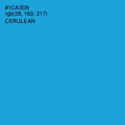 #1CA3D9 - Cerulean Color Image