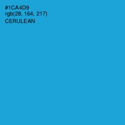 #1CA4D9 - Cerulean Color Image