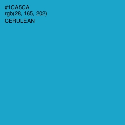 #1CA5CA - Cerulean Color Image