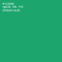 #1CA66E - Green Haze Color Image