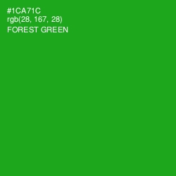 #1CA71C - Forest Green Color Image