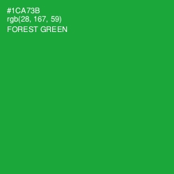 #1CA73B - Forest Green Color Image