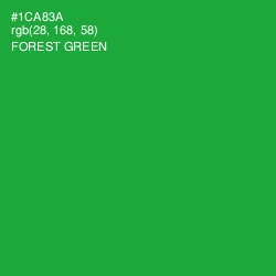 #1CA83A - Forest Green Color Image