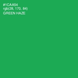 #1CAA54 - Green Haze Color Image