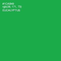 #1CAB49 - Eucalyptus Color Image