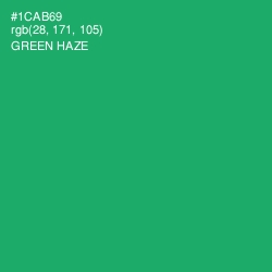 #1CAB69 - Green Haze Color Image