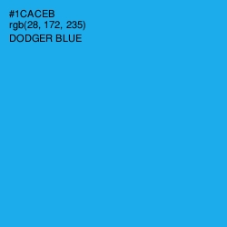 #1CACEB - Dodger Blue Color Image