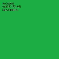 #1CAD45 - Sea Green Color Image