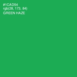 #1CAD54 - Green Haze Color Image