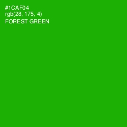 #1CAF04 - Forest Green Color Image