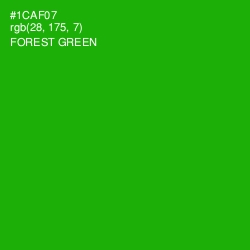#1CAF07 - Forest Green Color Image