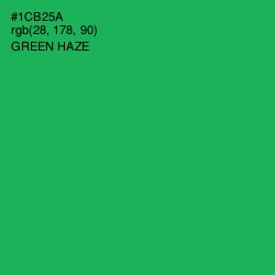 #1CB25A - Green Haze Color Image