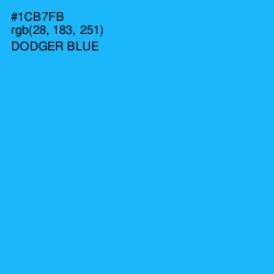 #1CB7FB - Dodger Blue Color Image