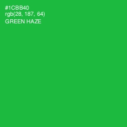 #1CBB40 - Green Haze Color Image