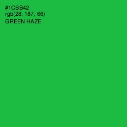 #1CBB42 - Green Haze Color Image