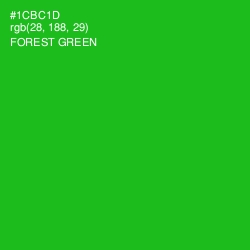 #1CBC1D - Forest Green Color Image
