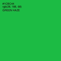 #1CBC44 - Green Haze Color Image