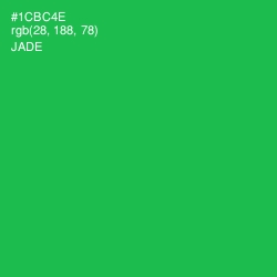 #1CBC4E - Jade Color Image