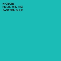 #1CBCB6 - Eastern Blue Color Image