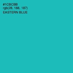 #1CBCBB - Eastern Blue Color Image