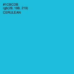 #1CBCDB - Cerulean Color Image