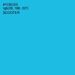 #1CBCE3 - Scooter Color Image