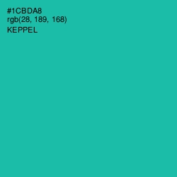 #1CBDA8 - Keppel Color Image