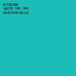 #1CBDB8 - Eastern Blue Color Image