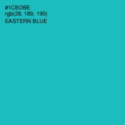 #1CBDBE - Eastern Blue Color Image