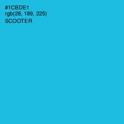 #1CBDE1 - Scooter Color Image