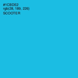 #1CBDE2 - Scooter Color Image