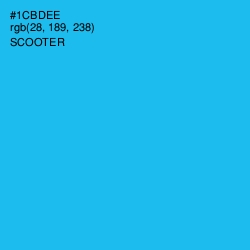 #1CBDEE - Scooter Color Image