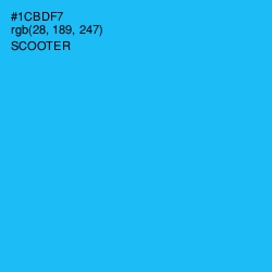 #1CBDF7 - Scooter Color Image