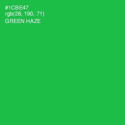 #1CBE47 - Green Haze Color Image