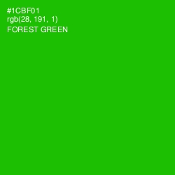 #1CBF01 - Forest Green Color Image