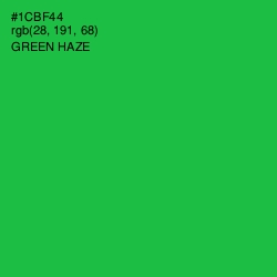 #1CBF44 - Green Haze Color Image
