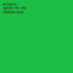 #1CBF45 - Green Haze Color Image