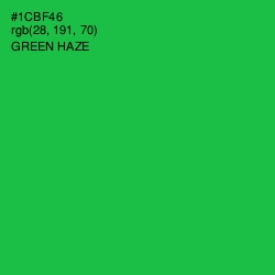 #1CBF46 - Green Haze Color Image