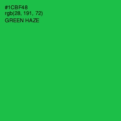 #1CBF48 - Green Haze Color Image