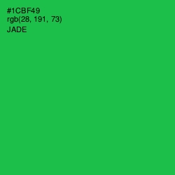 #1CBF49 - Jade Color Image