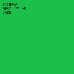 #1CBF4A - Jade Color Image