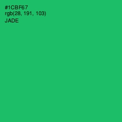 #1CBF67 - Jade Color Image
