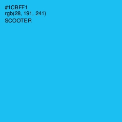 #1CBFF1 - Scooter Color Image