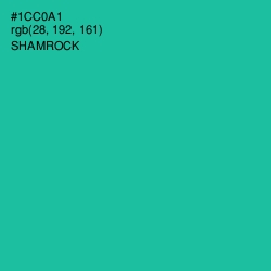 #1CC0A1 - Shamrock Color Image