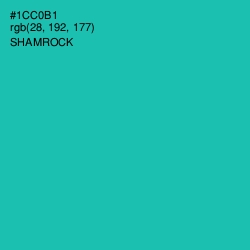 #1CC0B1 - Shamrock Color Image