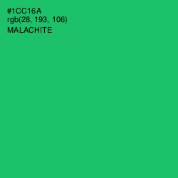 #1CC16A - Malachite Color Image