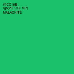 #1CC16B - Malachite Color Image