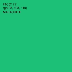 #1CC177 - Malachite Color Image