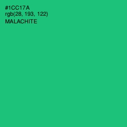 #1CC17A - Malachite Color Image