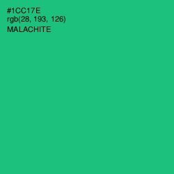 #1CC17E - Malachite Color Image